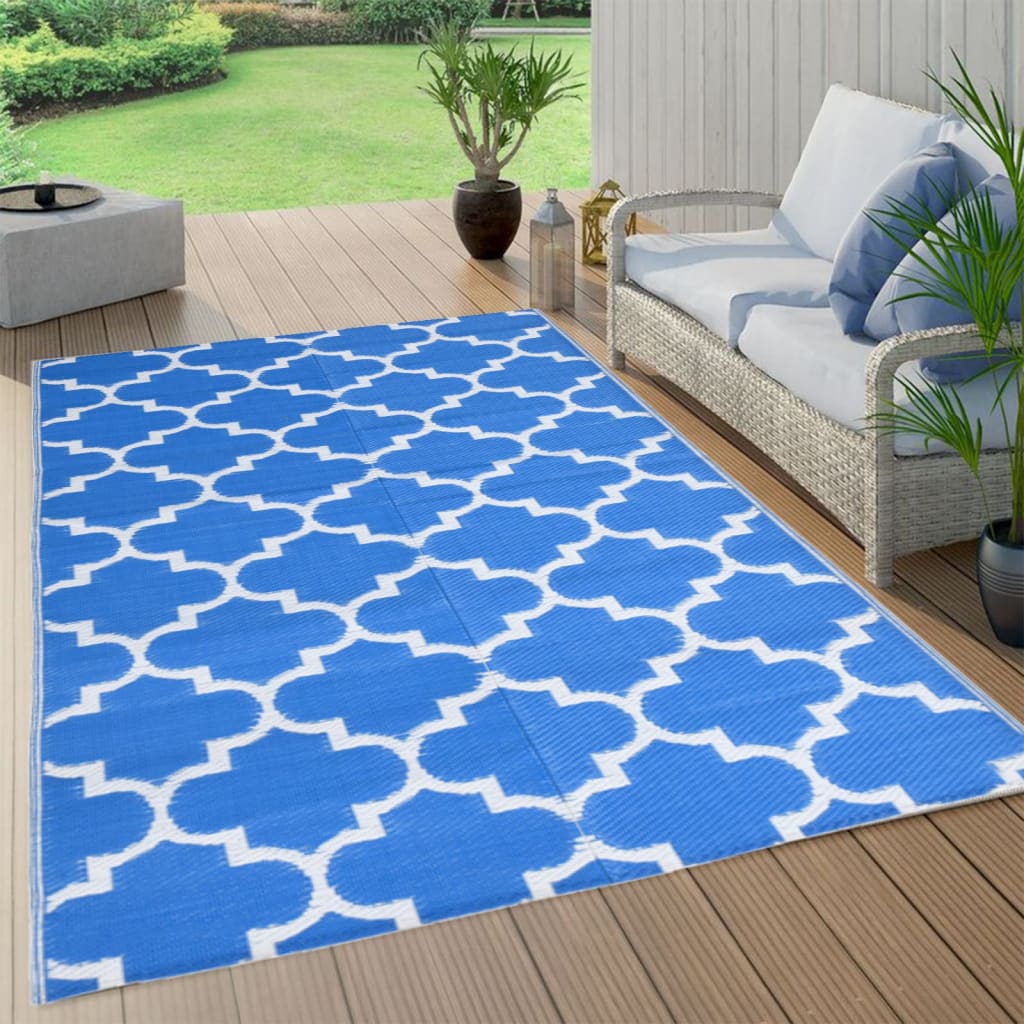 Outdoor-Teppich Blau 120x180 cm PP