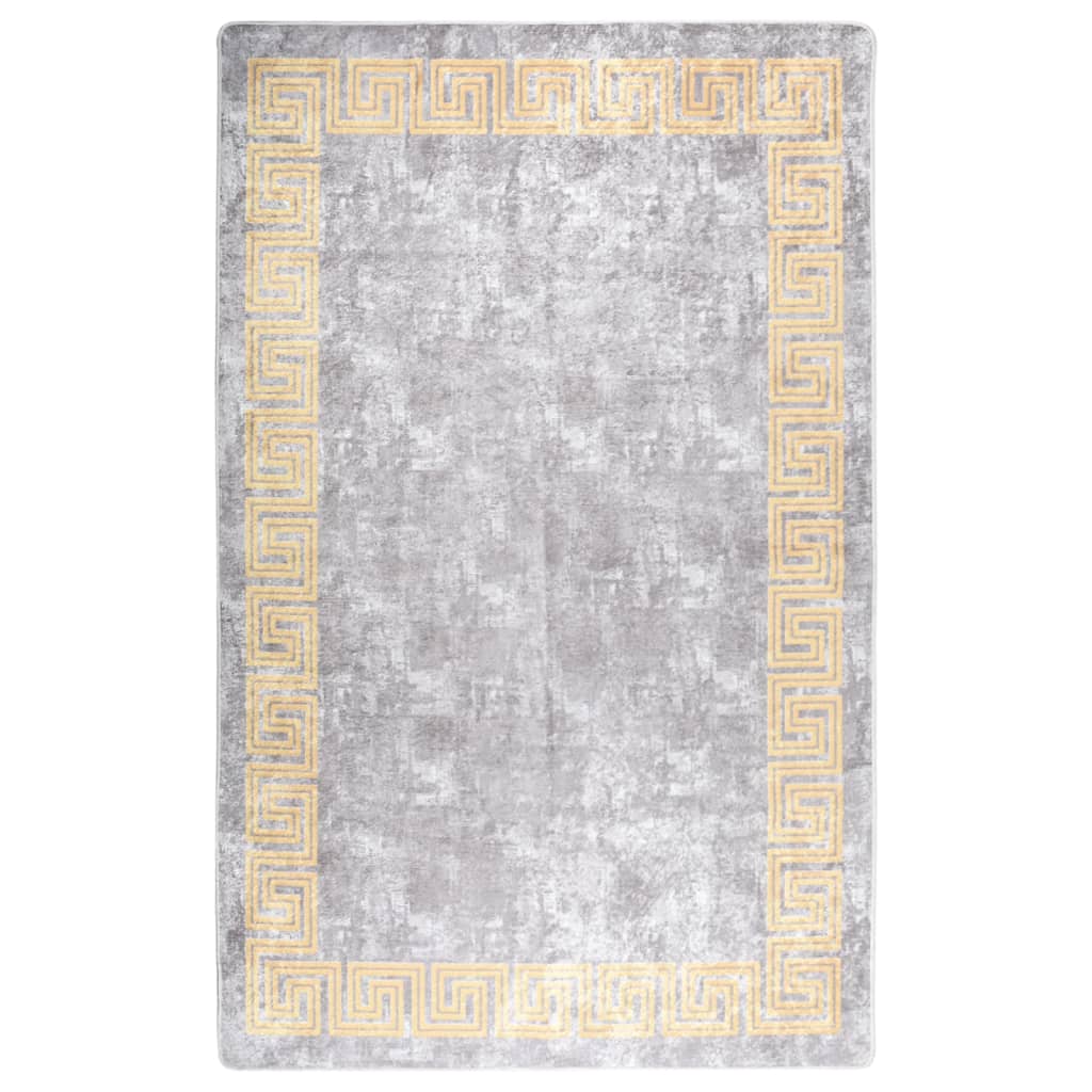 Teppich Waschbar Grau 160x230 cm Rutschfest