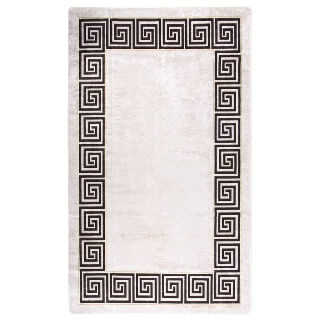 Teppich Waschbar 120x180 cm Hellbeige Rutschfest