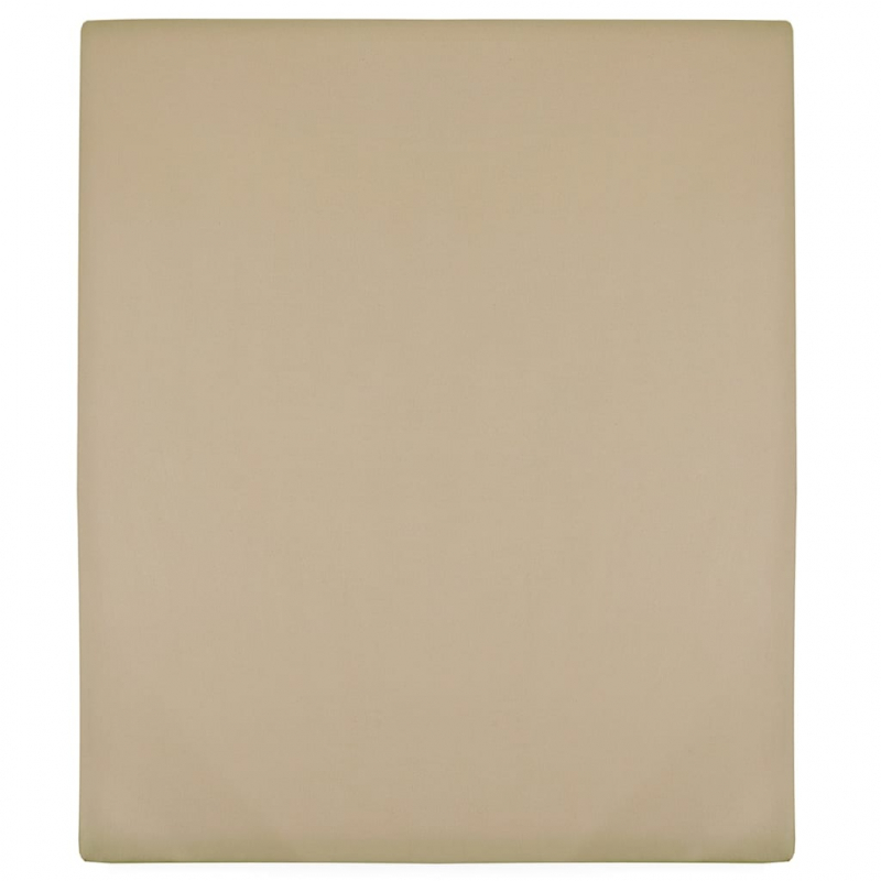 Spannbettlaken Jersey Taupe 90x200 cm Baumwolle