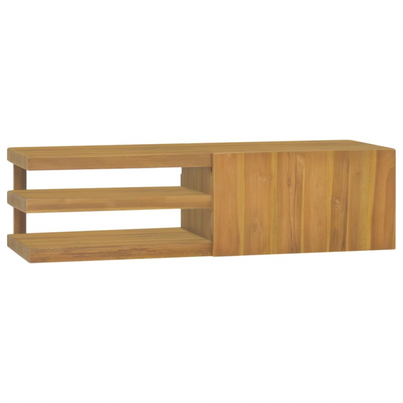 Wand-Badschrank 110x40x30 cm Massivholz Teak