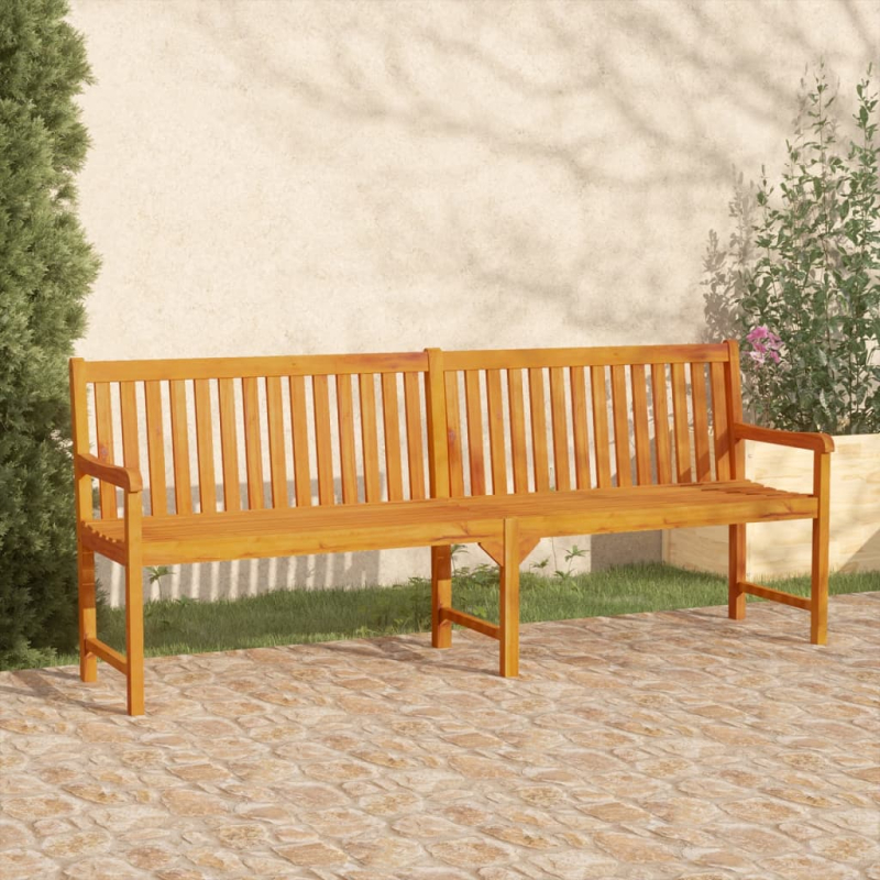 Gartenbank 219 cm Massivholz Akazie