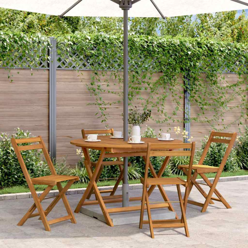 Klappbarer Gartentisch 110 cm Massivholz Akazie