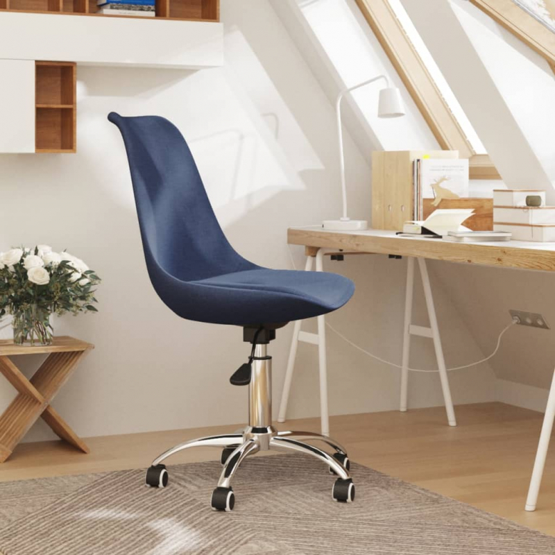 Bürostuhl Drehbar Blau Stoff