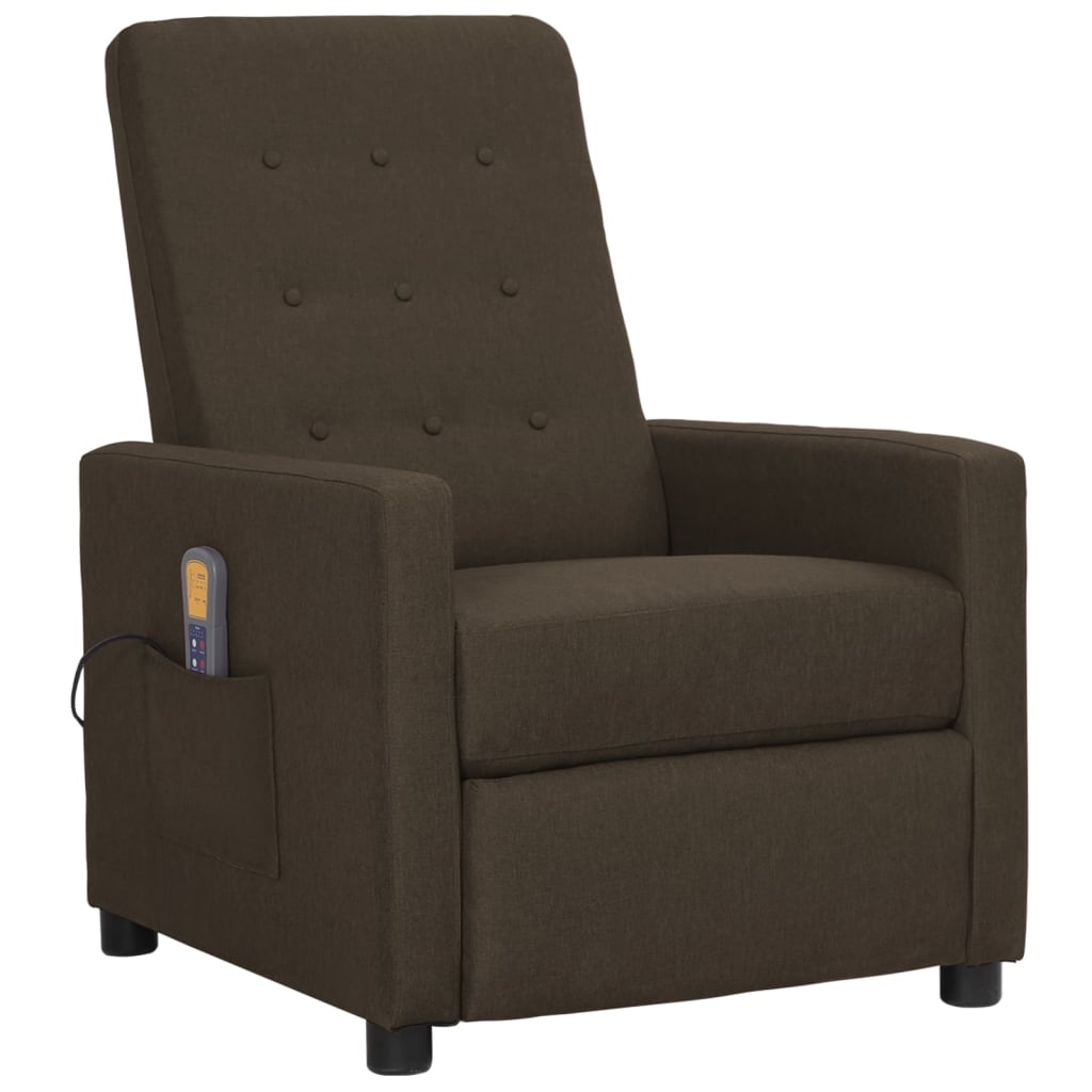 Massagesessel Braun Stoff