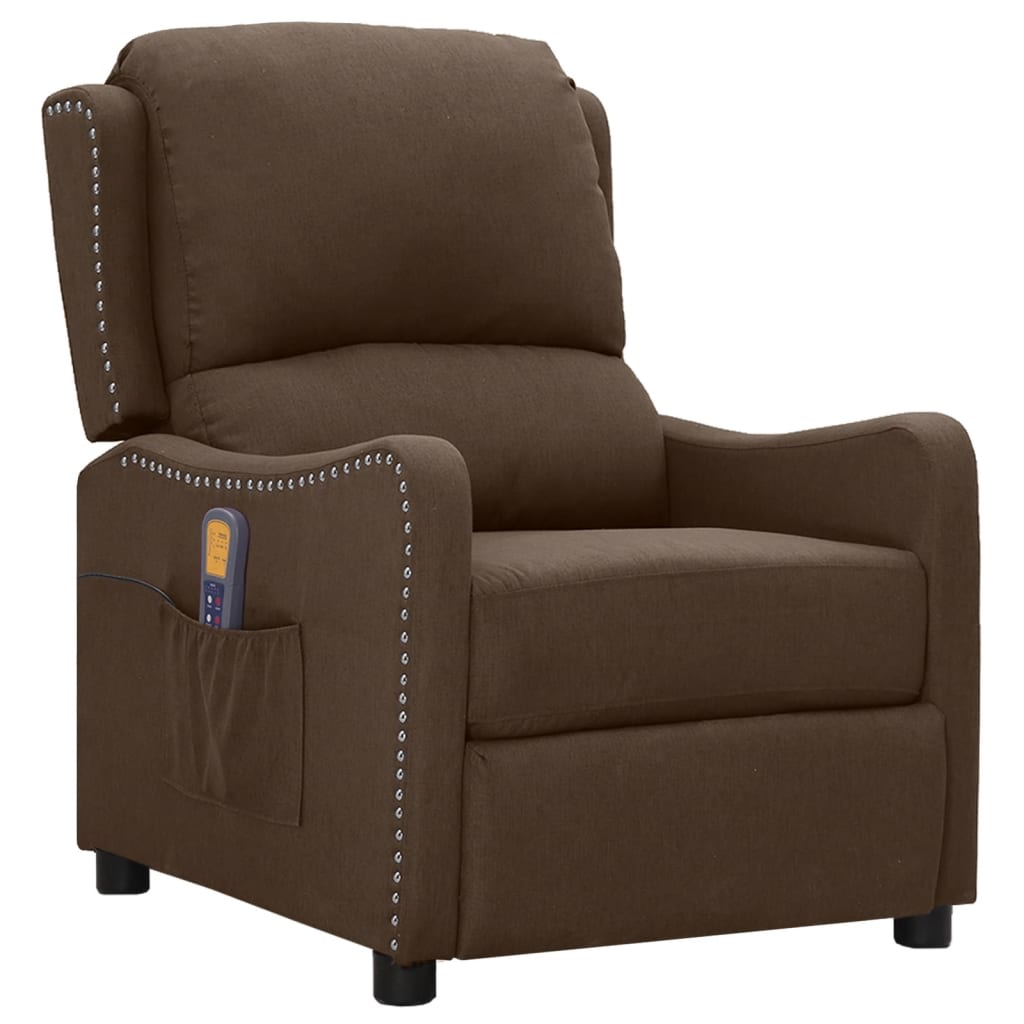Massagesessel Braun Stoff