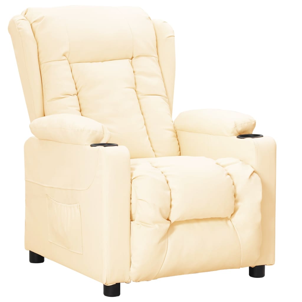 Relaxsessel Creme Kunstleder