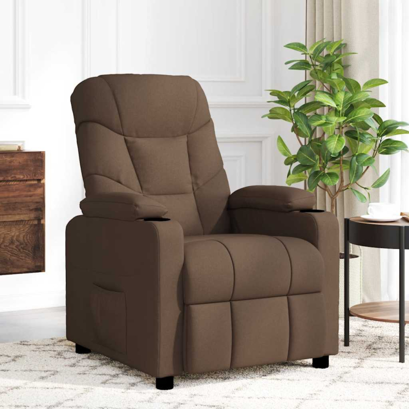 Massagesessel Braun Stoff