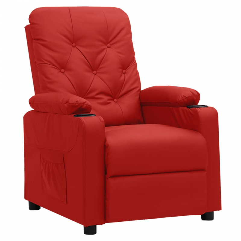 Relaxsessel Weinrot Kunstleder