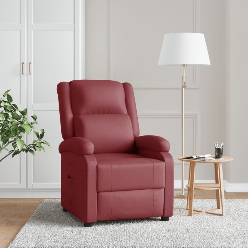 Relaxsessel Weinrot Kunstleder