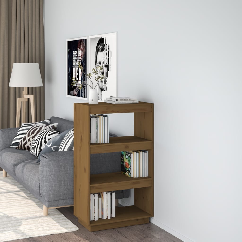 Bücherregal/Raumteiler Honigbraun 60x35x103 Massivholz Kiefer