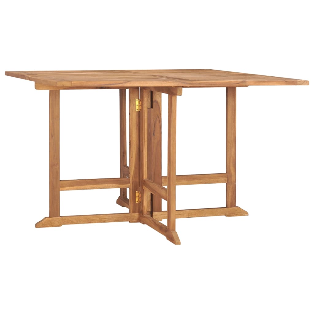 Garten-Esstisch Klappbar 110x110x75 cm Massivholz Teak