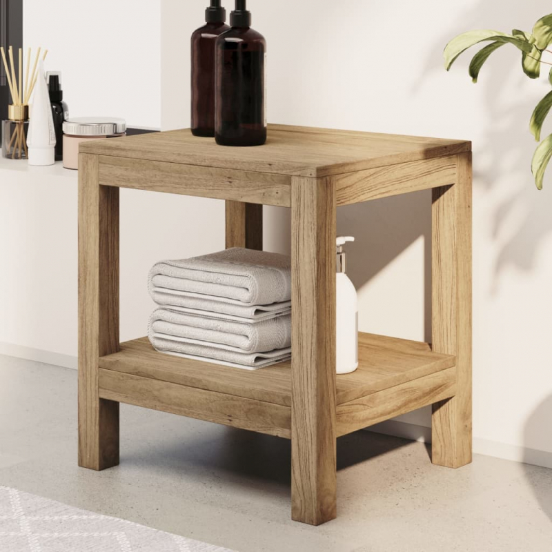 Duschbank 45x35x45 cm Massivholz Teak