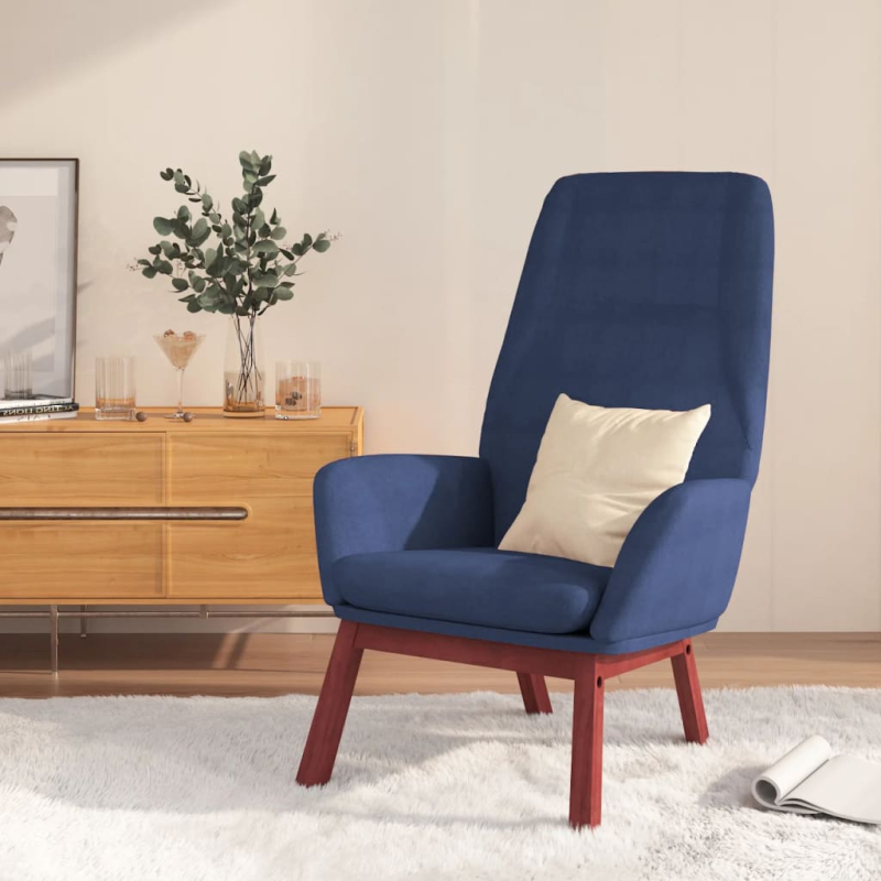 Relaxsessel Blau Stoff