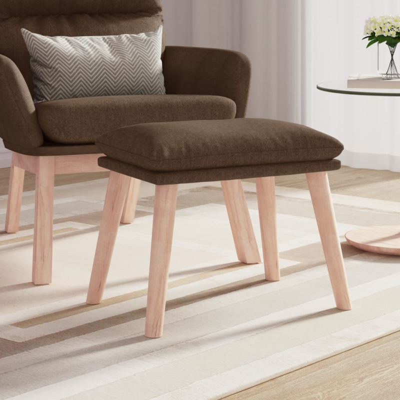 Fußhocker Braun 45x29,5x35 cm Stoff