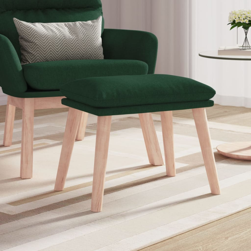 Fußhocker Dunkelgrün 45x29,5x35 cm Stoff