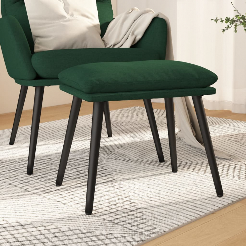Fußhocker Dunkelgrün 45x29,5x35 cm Stoff