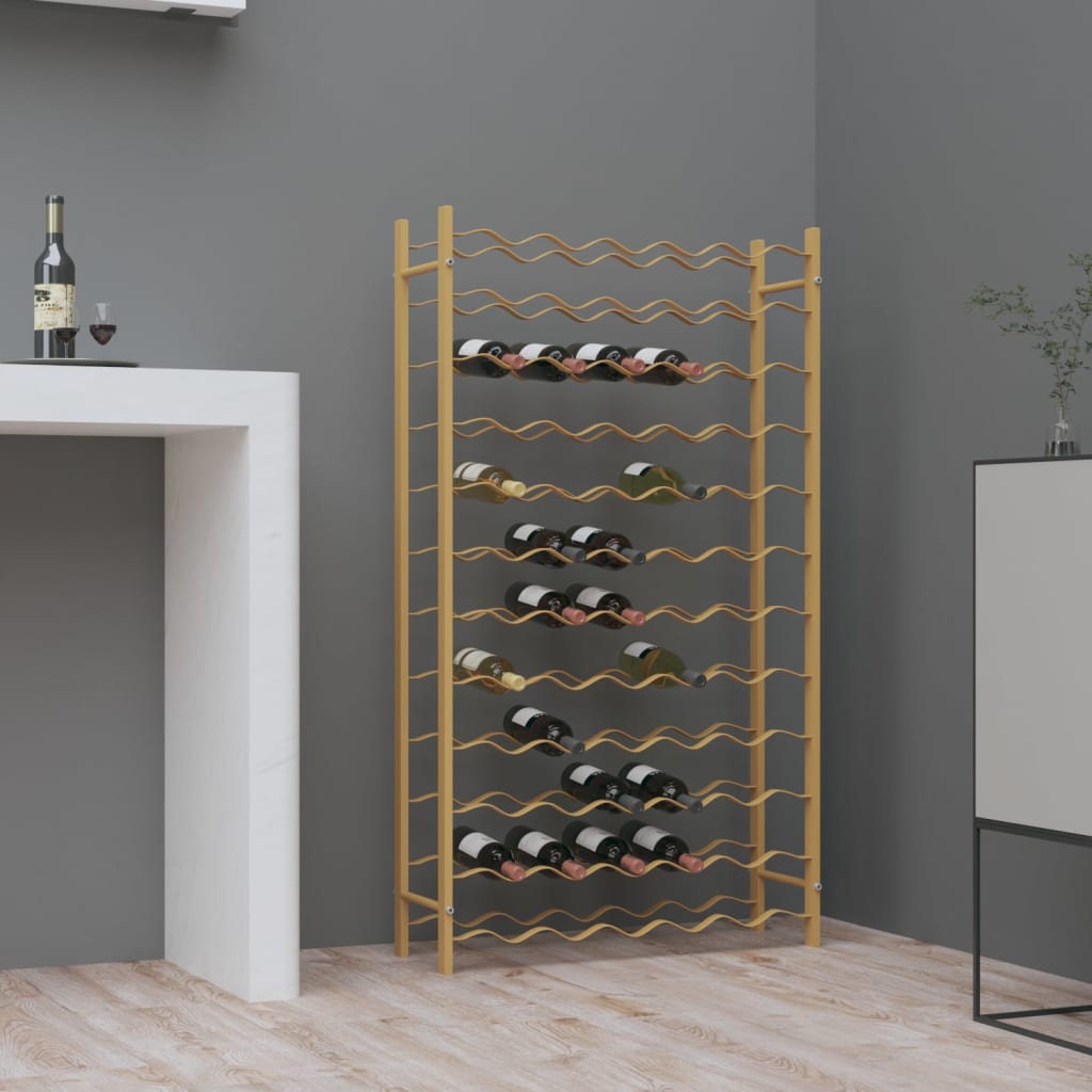 Weinregal für 72 Flaschen Golden Metall