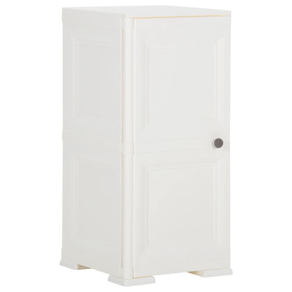 Kunststoffschrank 40x43x85,5 cm Holzdesign Angora-Weiß