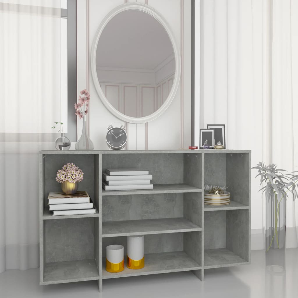 Sideboard Betongrau 120x30x75 cm Holzwerkstoff