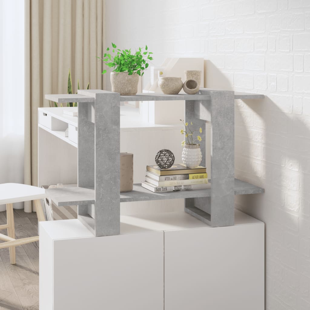 Bücherregal/Raumteiler Betongrau 80x30x51 cm