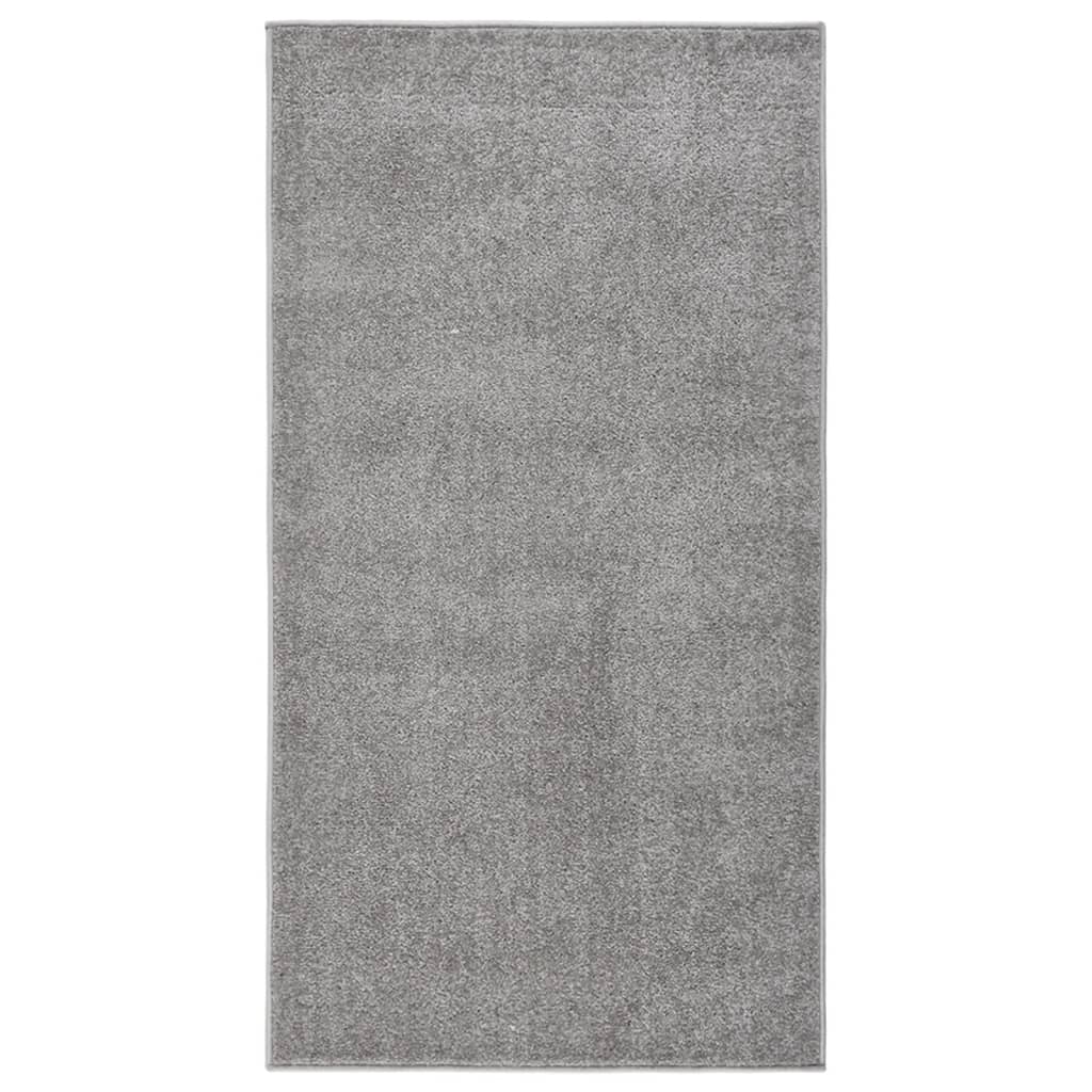 Teppich Kurzflor 80x150 cm Grau