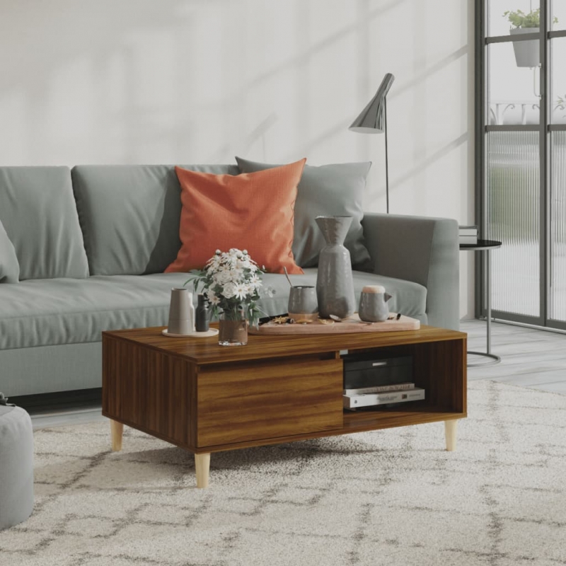 Couchtisch Braun Eichen-Optik 90x60x35 cm Holzwerkstoff