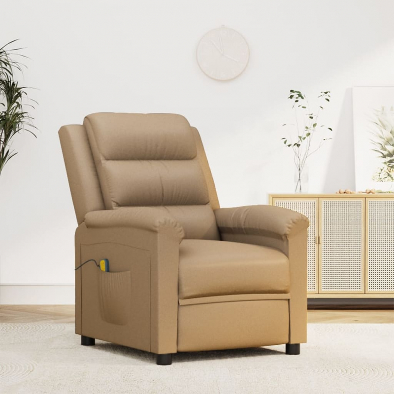 Massagesessel Cappuccino-Braun Kunstleder