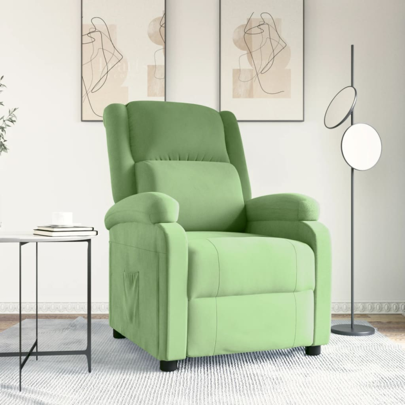 Relaxsessel Hellgrün Samt
