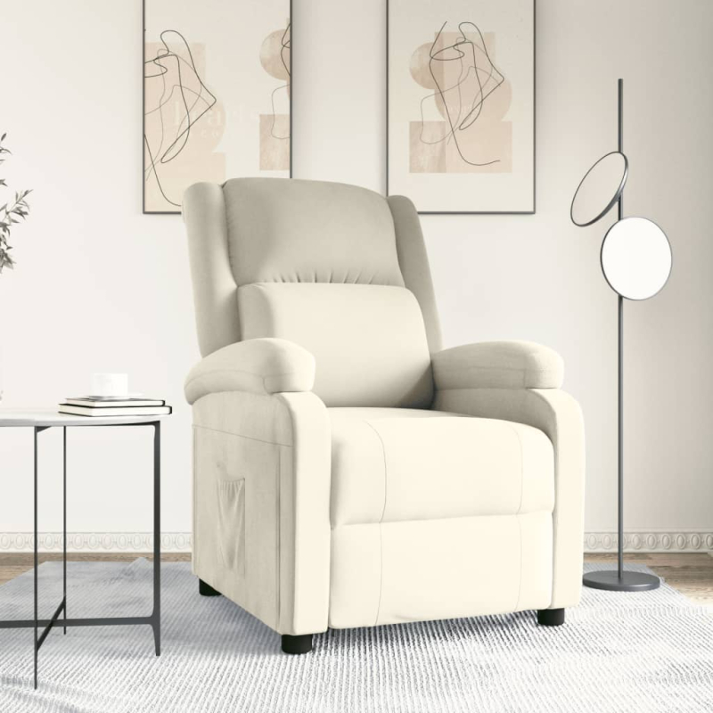 Relaxsessel Creme Samt