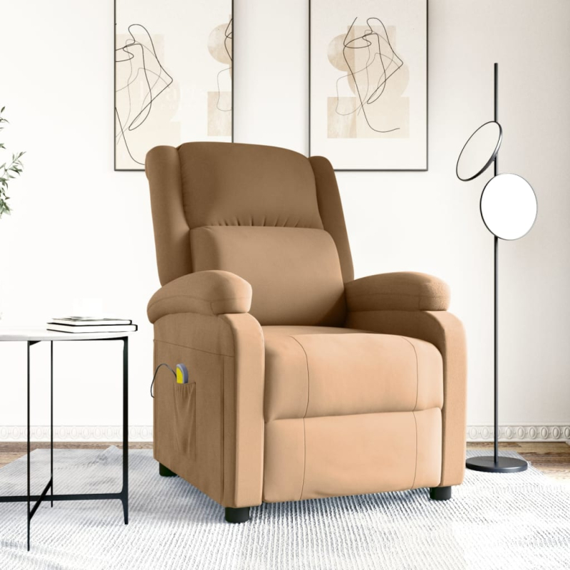 Massagesessel Braun Samt