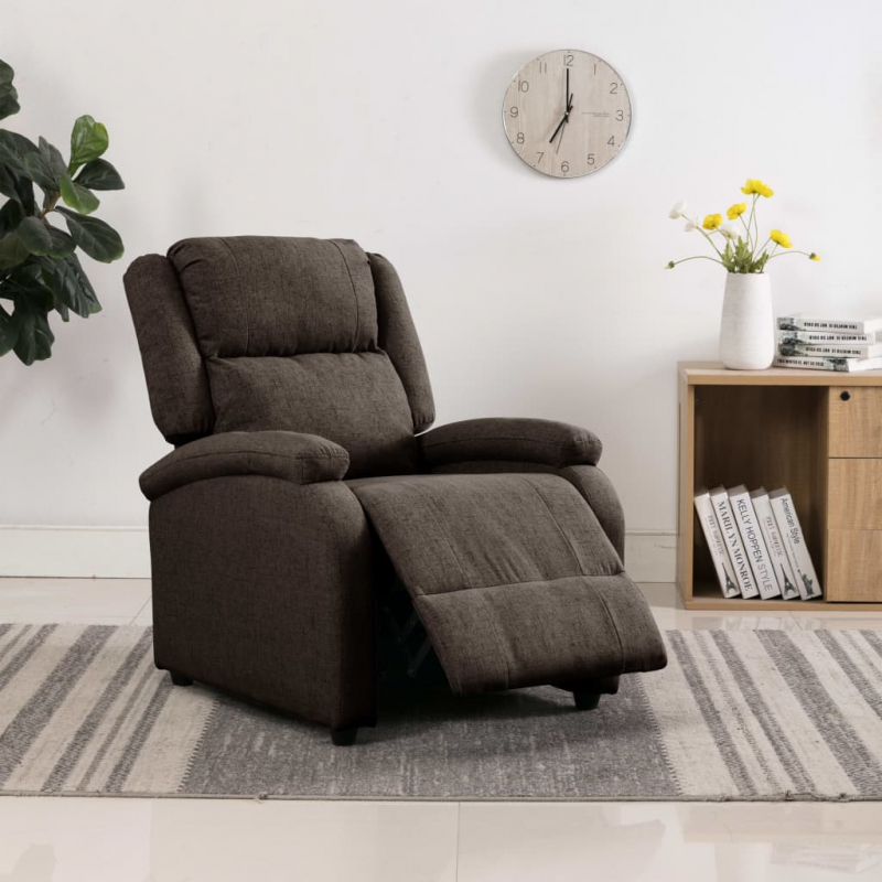 Relaxsessel Dunkelbraun Stoff