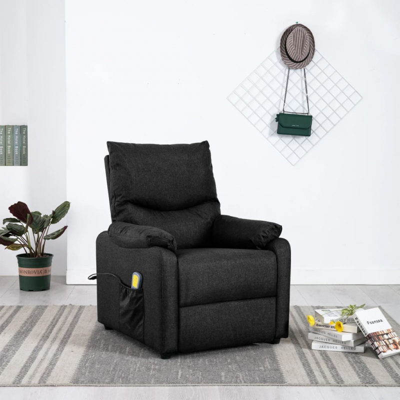 Massagesessel Schwarz Stoff