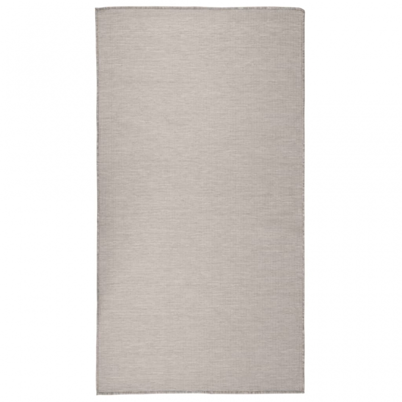 Outdoor-Teppich Flachgewebe 80x150 cm Taupe