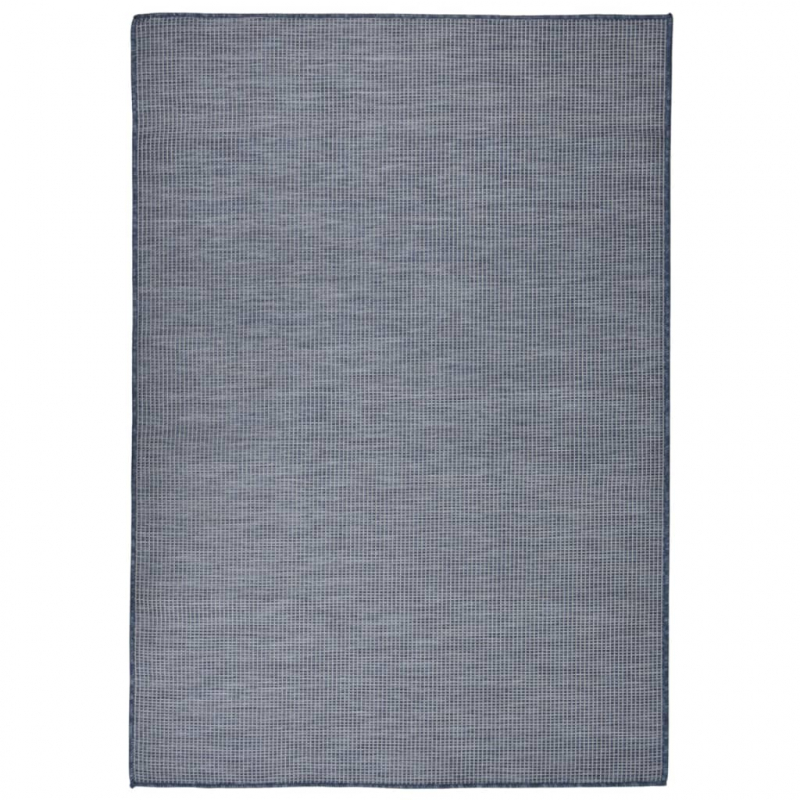 Outdoor-Teppich Flachgewebe 140x200 cm Blau