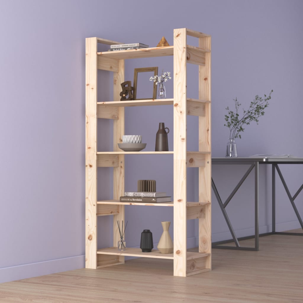 Bücherregal/Raumteiler 80x35x160 cm Massivholz