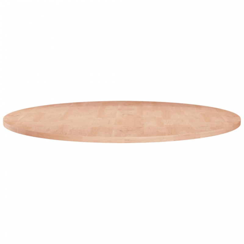 Runde Tischplatte Ø60x1,5 cm Unbehandeltes Massivholz Eiche