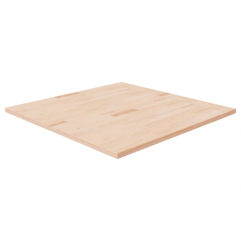 Tischplatte Quadratisch 90x90x2,5 cm Eichenholz Unbehandelt