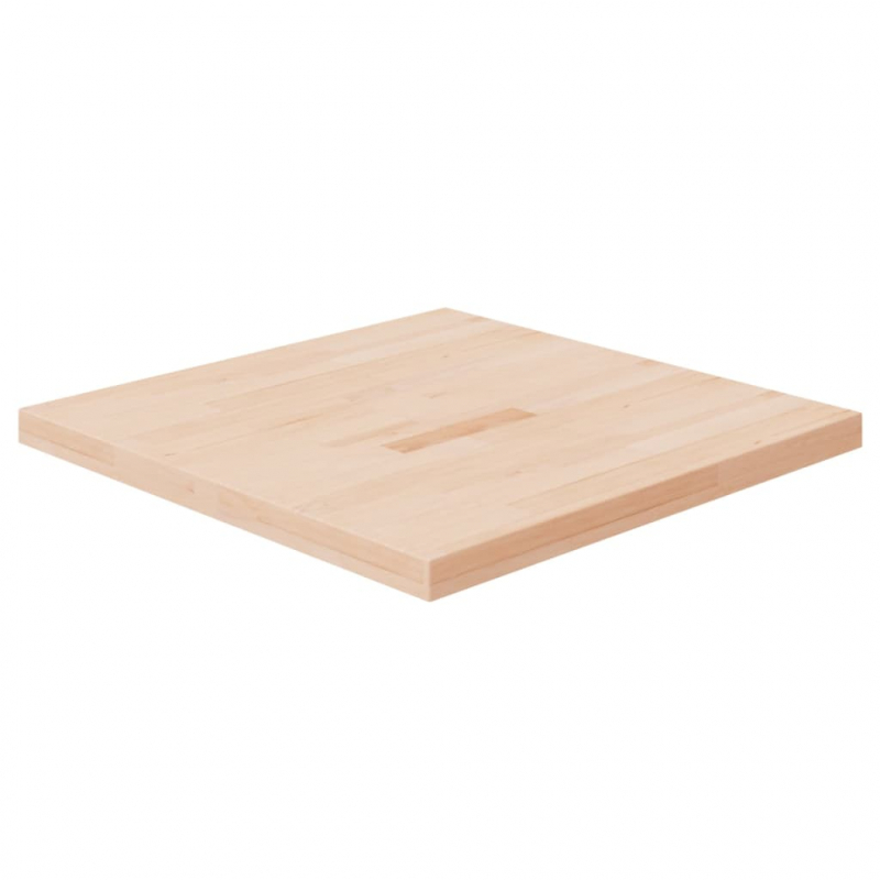 Tischplatte Quadratisch 70x70x4 cm Eichenholz Unbehandelt