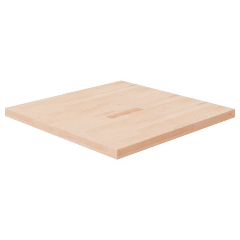 Tischplatte Quadratisch 80x80x4 cm Eichenholz Unbehandelt