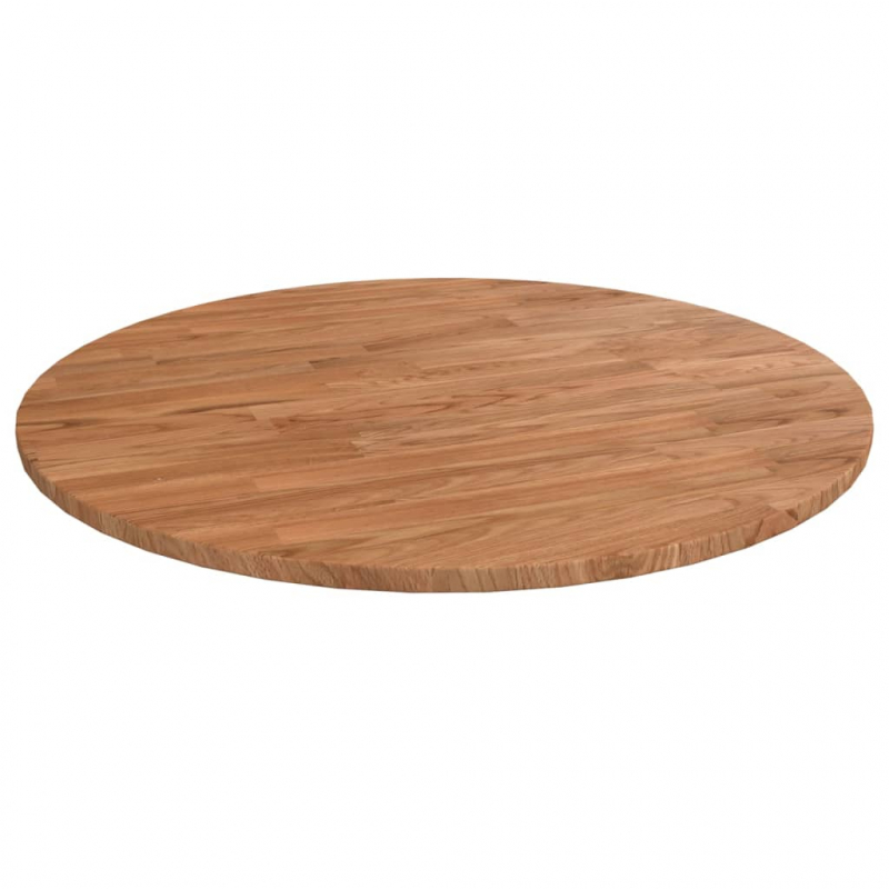 Runde Tischplatte Hellbraun Ø60x1,5 cm Behandeltes Eichenholz