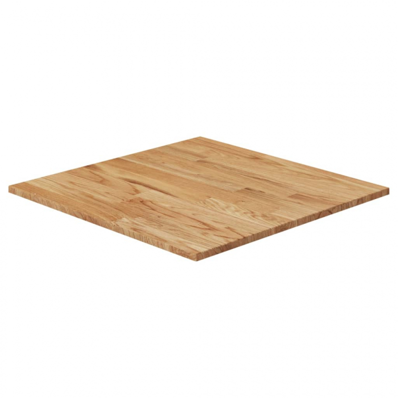 Tischplatte Quadratisch Hellbraun 70x70x1,5cm Behandelte Eiche
