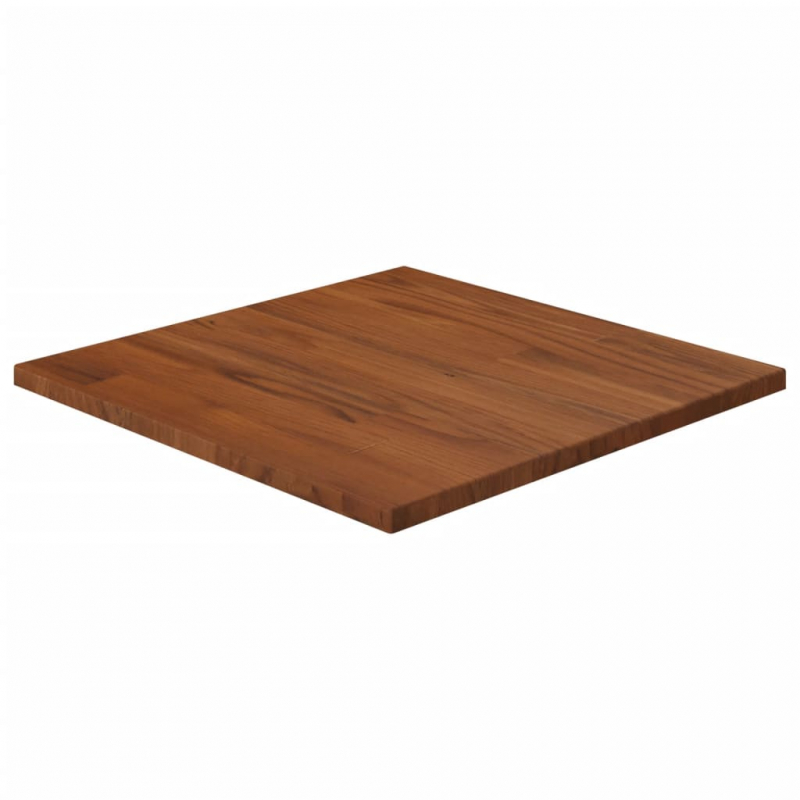 Tischplatte Quadratisch Dunkelbraun 40x40x1,5cm Eiche Behandelt