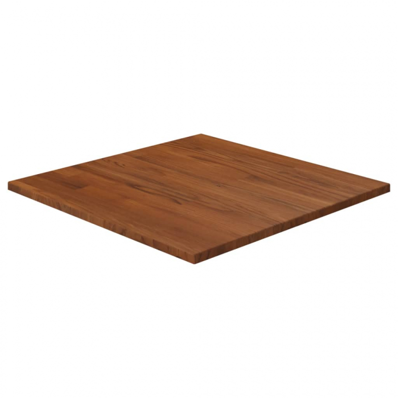 Tischplatte Quadratisch Dunkelbraun 50x50x1,5cm Eiche Behandelt