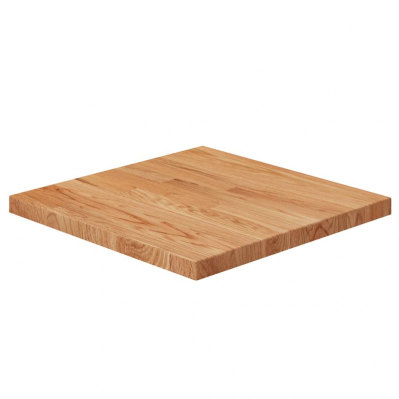 Tischplatte Quadratisch Hellbraun 40x40x2,5cm Behandelte Eiche