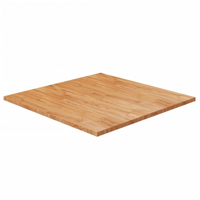 Tischplatte Quadratisch Hellbraun 80x80x2,5cm Behandelte Eiche