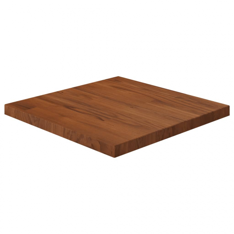 Tischplatte Quadratisch Dunkelbraun 40x40x2,5cm Eiche Behandelt