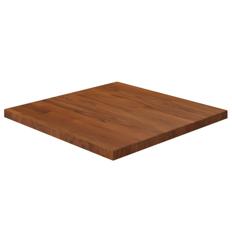 Tischplatte Quadratisch Dunkelbraun 50x50x2,5cm Eiche Behandelt