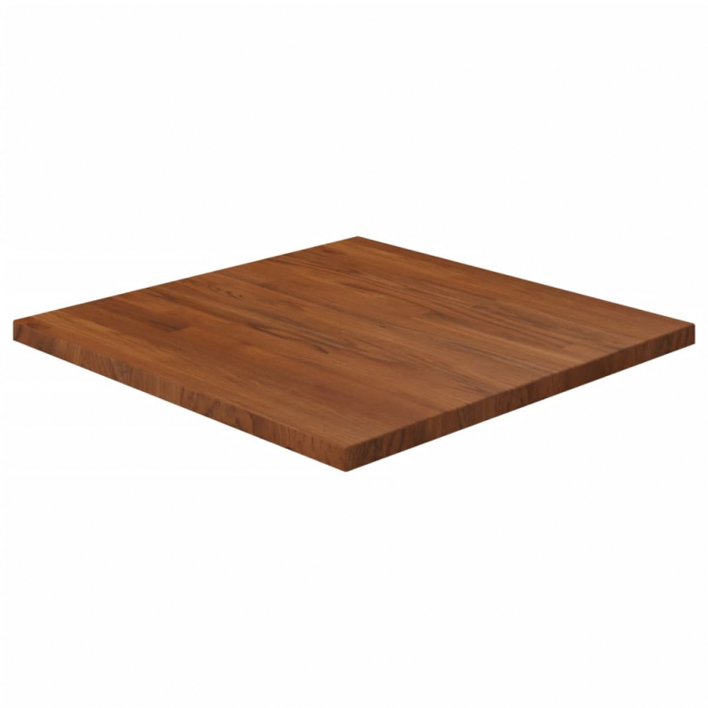 Tischplatte Quadratisch Dunkelbraun 60x60x2,5cm Eiche Behandelt
