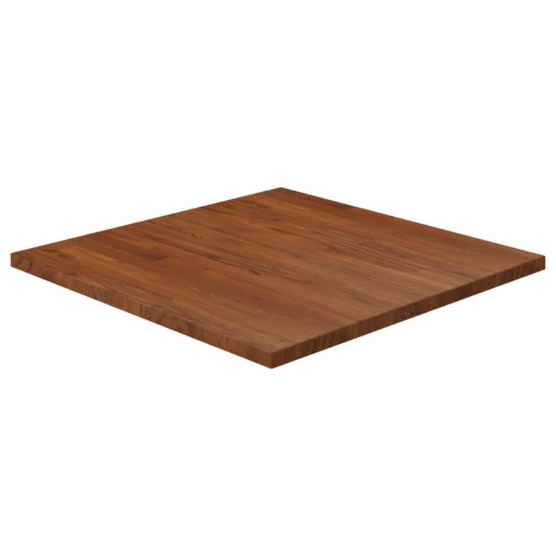 Tischplatte Quadratisch Dunkelbraun 70x70x2,5cm Eiche Behandelt